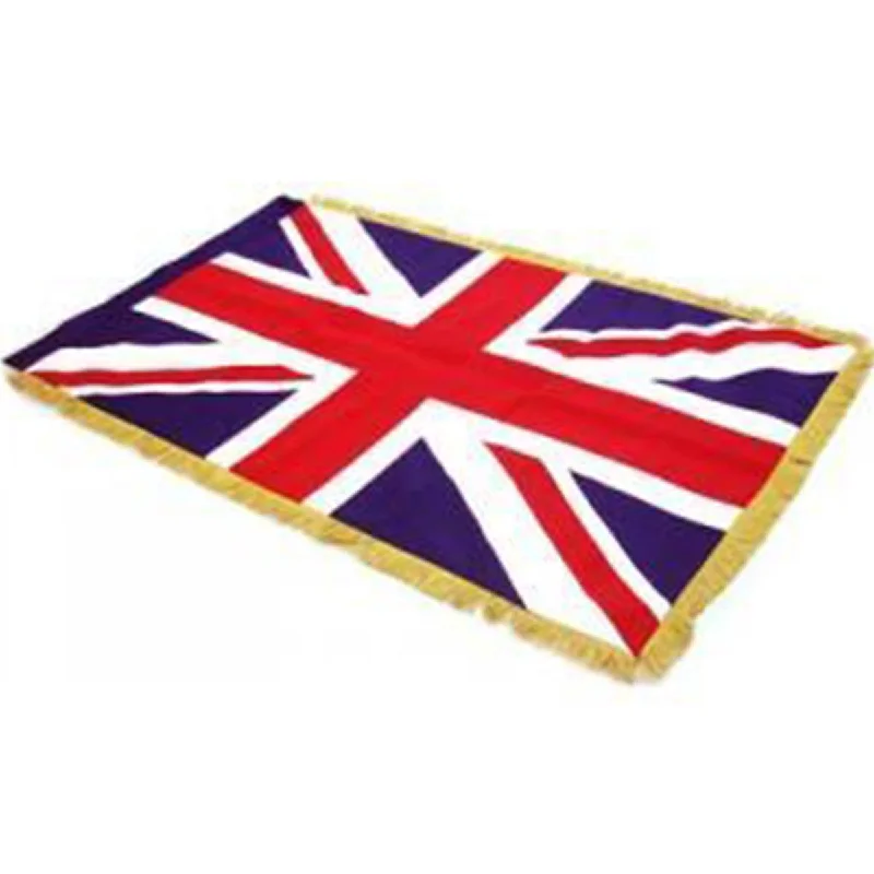 YEAR-End Sale United Kingdom Full Size Double Sided Hand Embroidered Flag