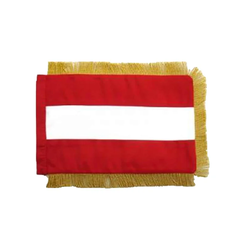 Unbeatable Prices Austria Table Size Double sided Hand Embroidered Flag