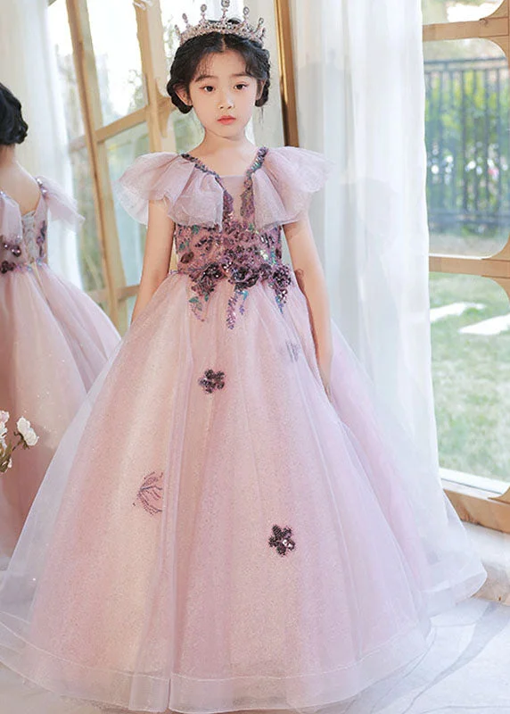Limited Time Discount Casual Light Purple V Neck Sequins Tulle Girls Maxi Dress Summer QV017 Limited Time Discount Casual Light Purple V Neck Sequins Tulle Girls Maxi Dress Summer QV017