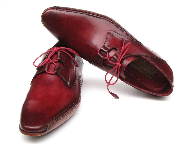 Stock Clearance Paul Parkman Men's Ghillie Lacing Side Handsewn Burgundy Leather Dress Shoes - (Id#022) Stock Clearance Paul Parkman Men's Ghillie Lacing Side Handsewn Burgundy Leather Dress Shoes - (Id#022)