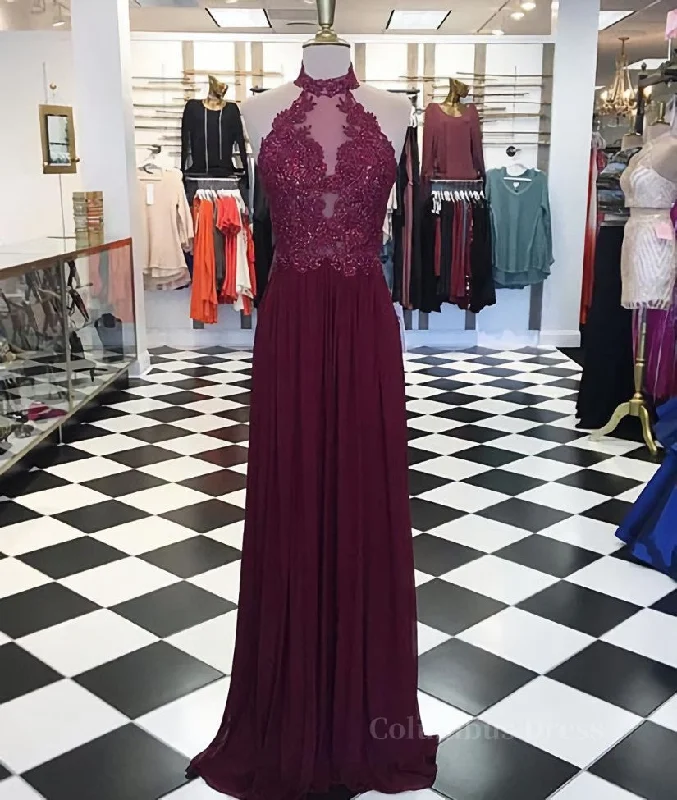 Limited Availability A Line High Neck Lace Long Corset Prom Dresses, Lace Evening Dresses outfit Limited Availability A Line High Neck Lace Long Corset Prom Dresses, Lace Evening Dresses outfit