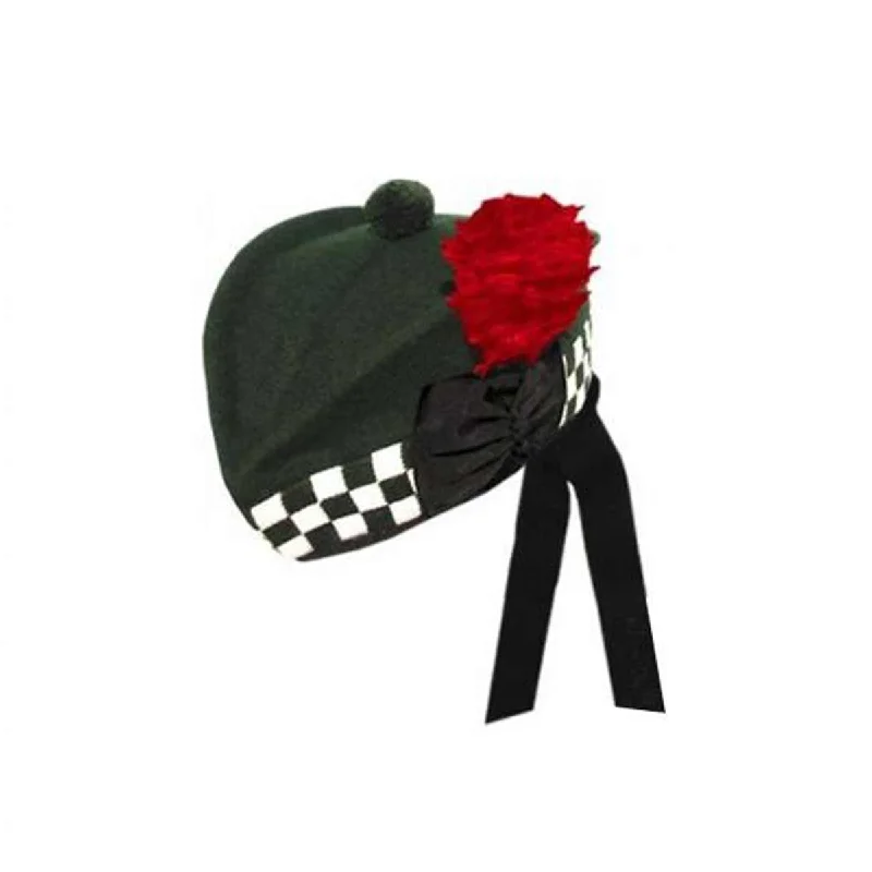 Best Seller Dark Green Glengarry White Green Diced