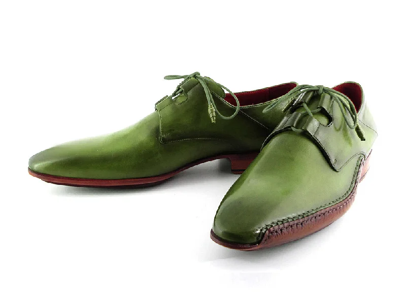 Friends and Family Sale Paul Parkman Men's Ghillie Lacing Side Handsewn Green Dress Shoes (Id#022) Friends and Family Sale Paul Parkman Men's Ghillie Lacing Side Handsewn Green Dress Shoes (Id#022)