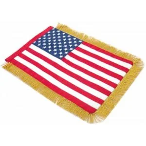 Midnight Madness United States Table Size Double Sided Hand Embroidered Flag