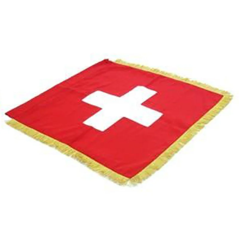 Act Now Switzerland Full Size Double Sided Hand Embroidered Flag