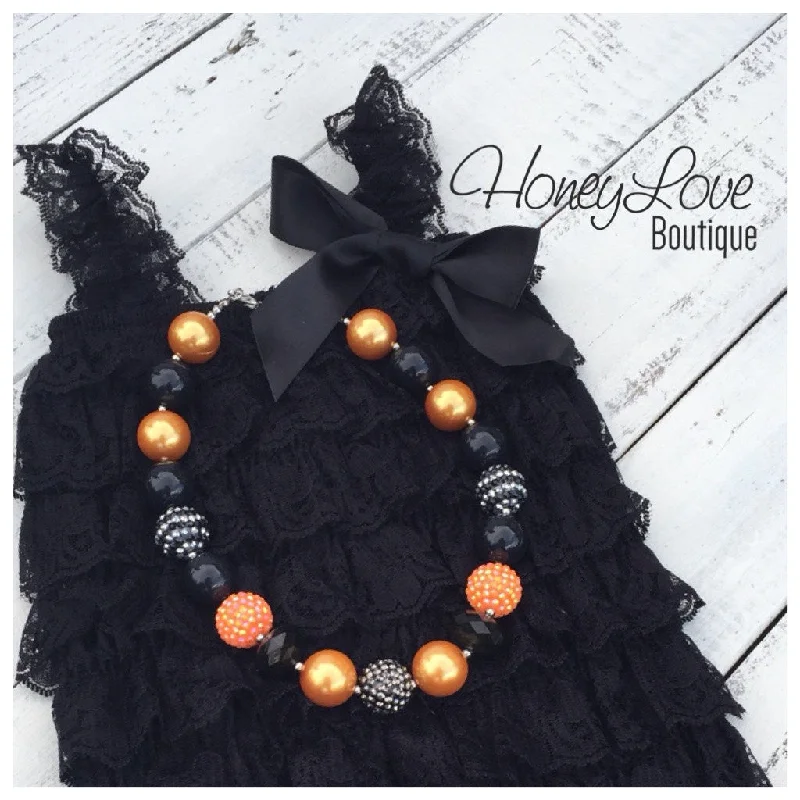 Get It Before It’s Gone Lace Petti Romper & Chunky Bead Bubblegum