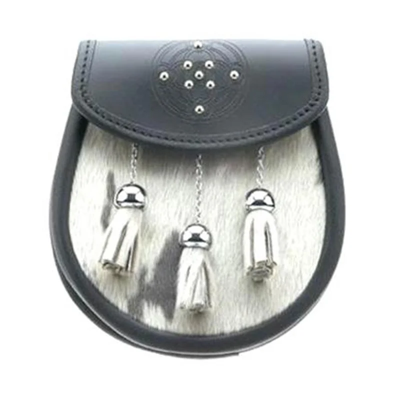 Amazing Deals Semi Dress Sealskin Sporran 3 Tassels With Chain Belt