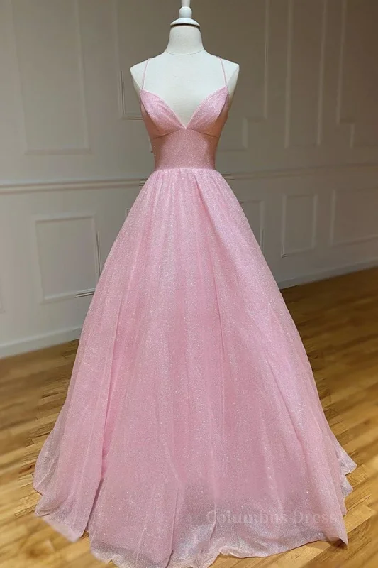 Can't Miss Shiny V Neck Backless Pink Long Corset Prom Dress, Backless Pink Corset Formal Graduation Evening Dress outfit Can't Miss Shiny V Neck Backless Pink Long Corset Prom Dress, Backless Pink Corset Formal Graduation Evening Dress outfit