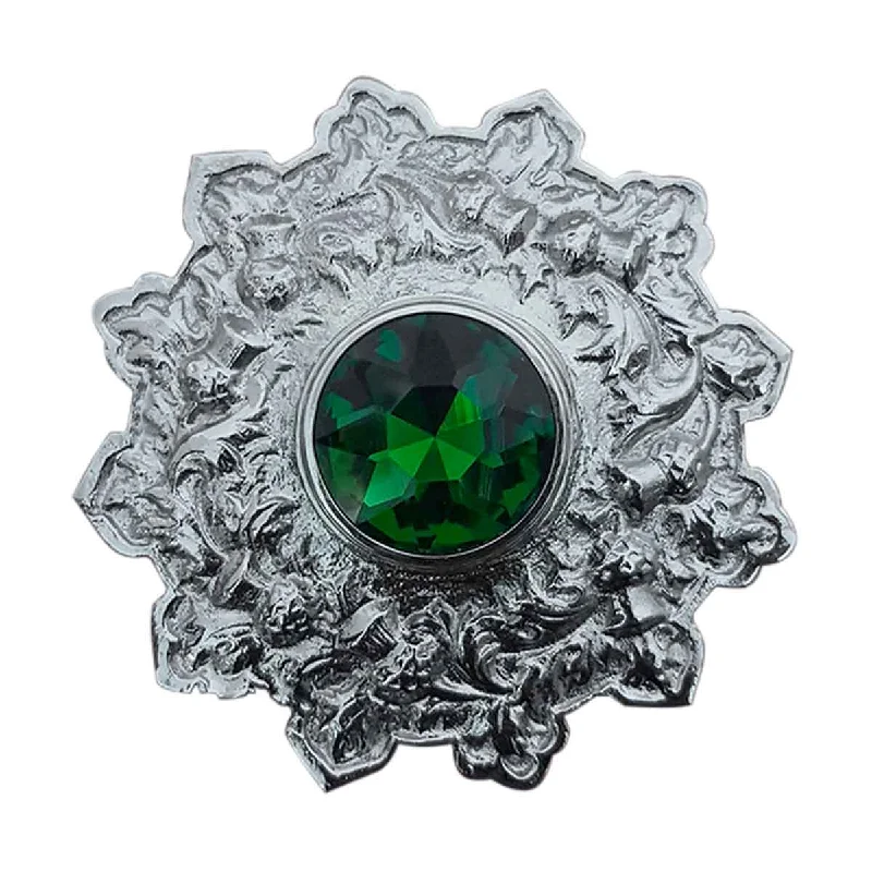 Best Bargains Plaid Brooch Green Stone Star Style