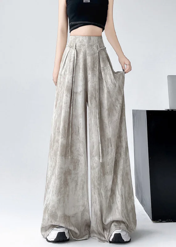 TIME-Limited Offer Stylish Apricot Tie Dye High Waist Ice Silk Wide Leg Pants Summer RU004 TIME-Limited Offer Stylish Apricot Tie Dye High Waist Ice Silk Wide Leg Pants Summer RU004