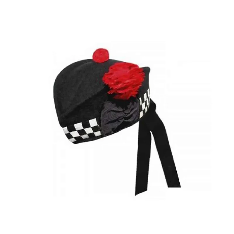 Hot Deal Black Glengarry Black White Diced