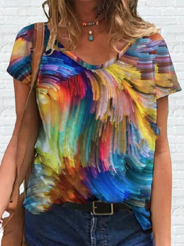 Daily Specials Casual V Neck Short Sleeve T-Shirt  QH110