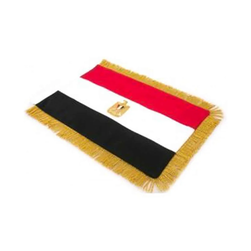 Super Deal Egypt Table Size Double Sided Hand Embroidered Flag