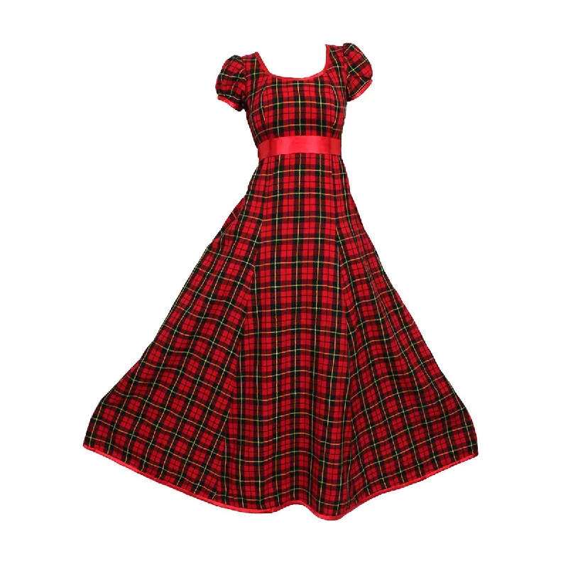 While Supplies Last Simple Tartan Evening Gown