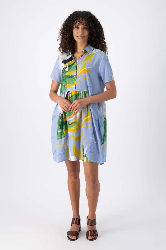 Savings Alert Faith Villa Dress Skylight in Seersucker