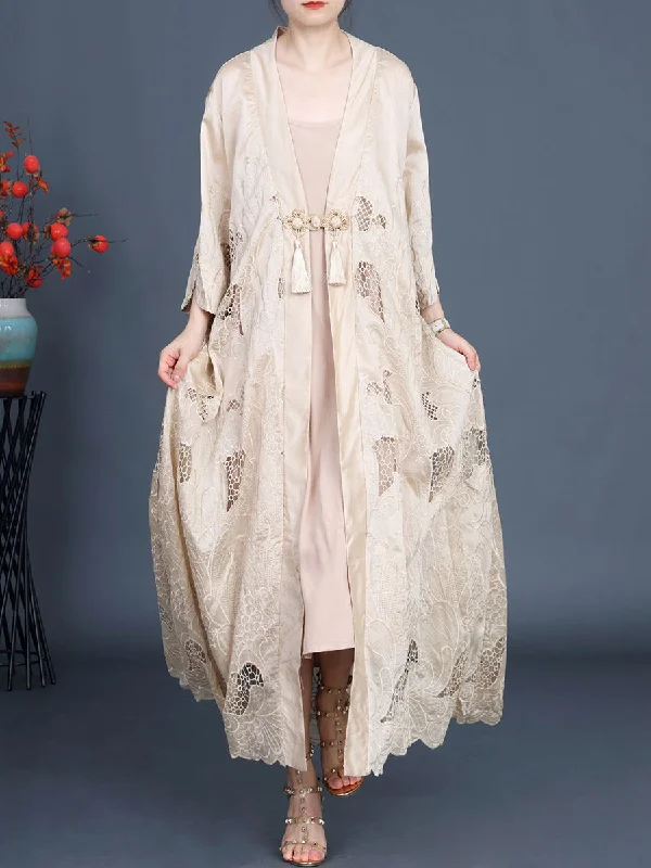 Seasonal Sale Women Summer Vintage Cutout Tassel Vest Dress+Outwear KL1016