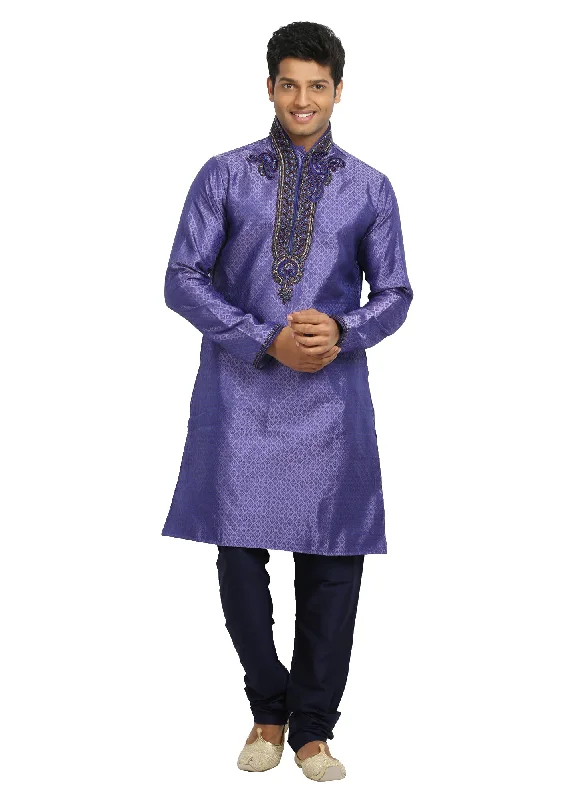 Price Drop Dark Lavender Indian Wedding Kurta Pajama Sherwani - Indian Ethnic Wear for Men Price Drop Dark Lavender Indian Wedding Kurta Pajama Sherwani - Indian Ethnic Wear for Men