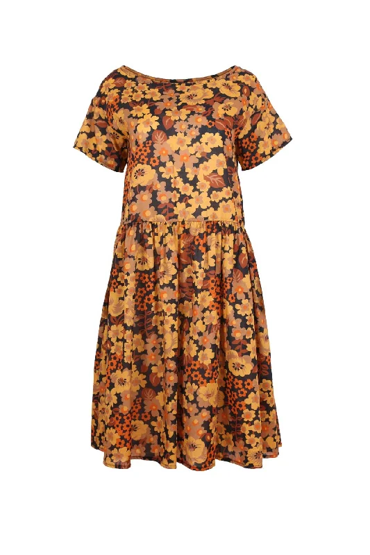 Super Sale Dilon Drop Waist Dress Tangerine in Cotton