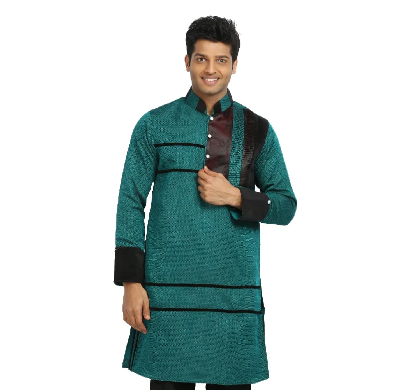 Unmissable Offer Green Indian Wedding Designer Kurta Pajama Sherwani for Men