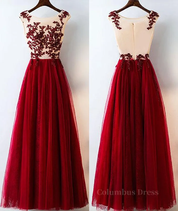 Early Access A Line Round Neck Burgundy Lace Tulle Long Corset Prom Dress, Burgundy Lace Evening Dress, Burgundy Lace Graduation Dress outfits Early Access A Line Round Neck Burgundy Lace Tulle Long Corset Prom Dress, Burgundy Lace Evening Dress, Burgundy Lace Graduation Dress outfits