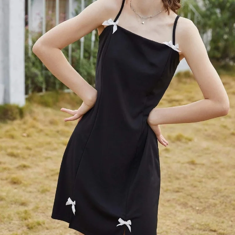 Discount Mania Bow Split Dress