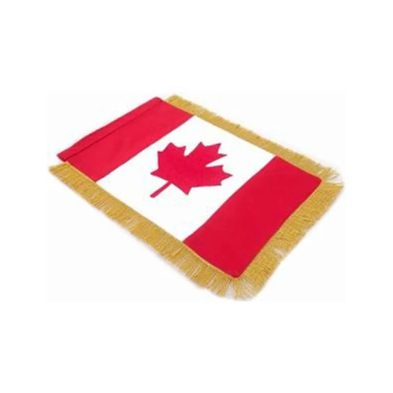 TIME-Limited Offer Canada Table Size Double Sided Hand Embroidered Flag
