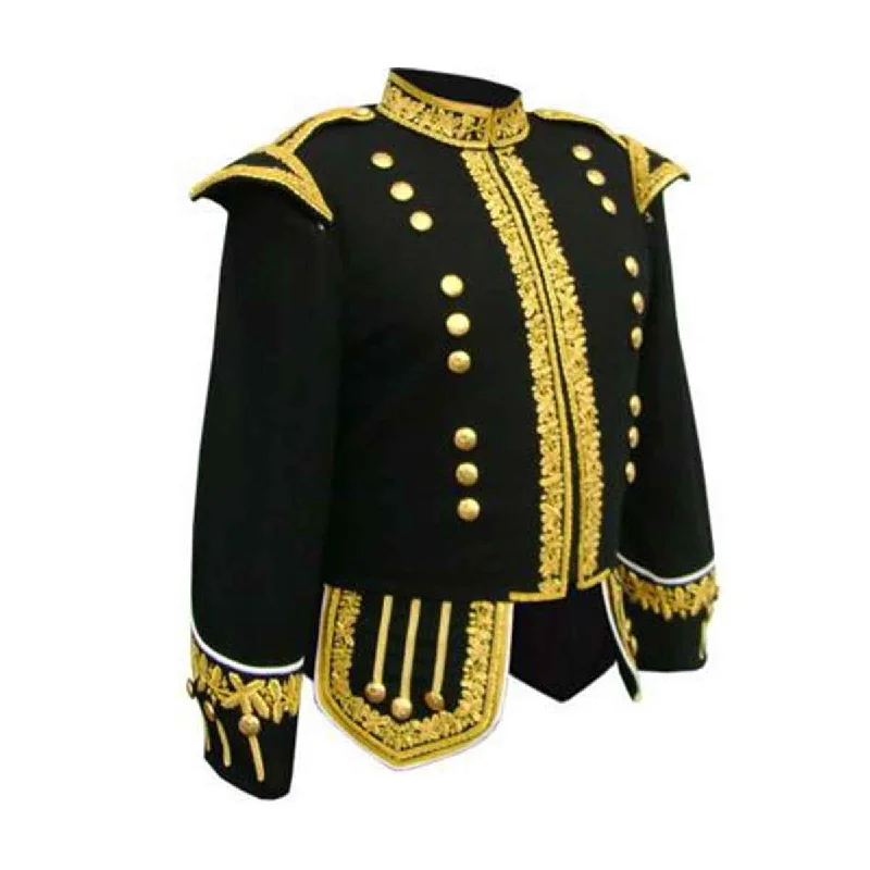 Unmissable Offer Machine Embroidered Piper or Drummer Doublet Gold Bullion