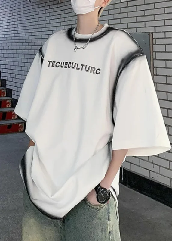 Extra Savings Fashion White O Neck Patchwork Cotton Best T Shirts For Men Summer WA010 Extra Savings Fashion White O Neck Patchwork Cotton Best T Shirts For Men Summer WA010