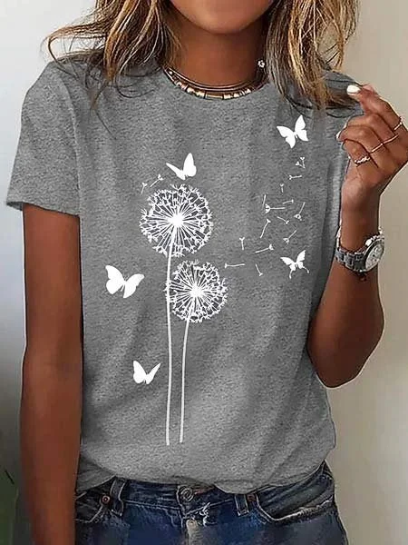Inventory Reduction Crew Neck Loosen Short Sleeve T-Shirt  cc153