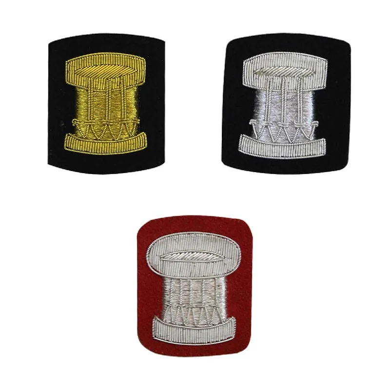 TIME-Limited Offer Drummer Badge Gold or Silver Bullion Hand Embroidered