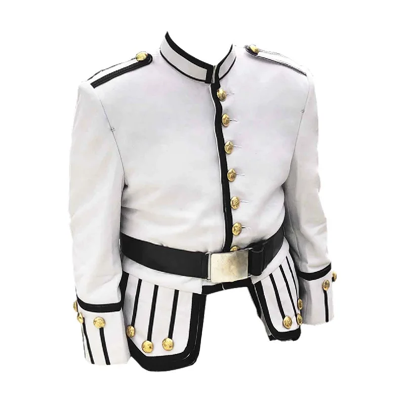 Deal of the Week White Doublet Blazer Wool With Black Braid And Trim