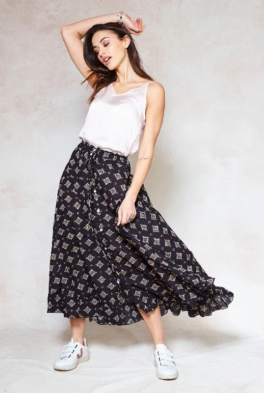 Mega Sale Crystal Cotton Maxi Skirt