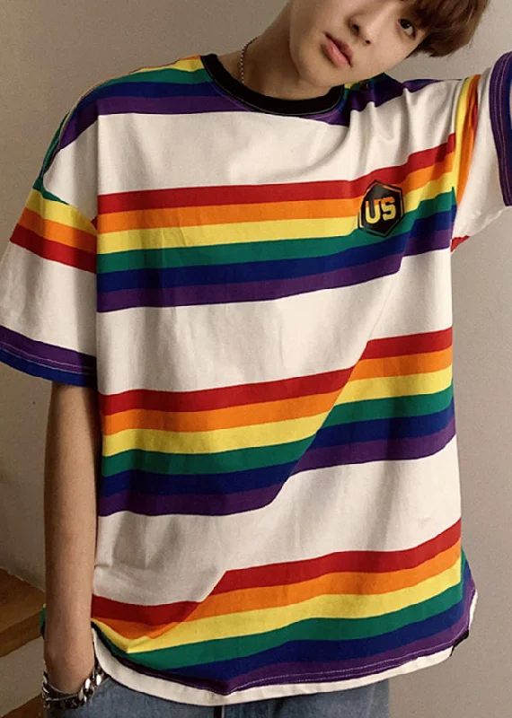 Big Discounts Modern White O Neck Striped Cotton Men Moisture Wicking T Shirts Summer QH004 Big Discounts Modern White O Neck Striped Cotton Men Moisture Wicking T Shirts Summer QH004