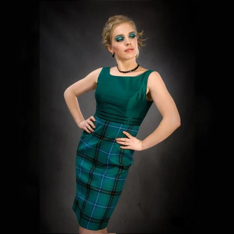 Exclusive Access Heather Short Tartan Dress With Matching Silk Top