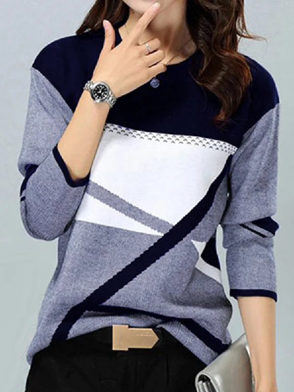 Huge Savings Daily Geometric Cotton Blends T-shirt  QH108