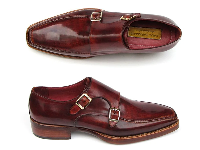 Bargain Prices Paul Parkman Men's Double Monkstrap Goodyear Welted Shoes (Id#061)