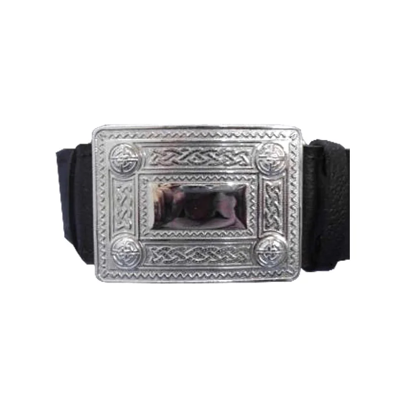 Price Drop Velcro Adjustable Celtic Knot Design Kilt Waist Belt With Buckle