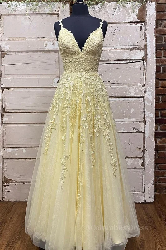 Members Only A Line V Neck Beaded Yellow Lace Tulle Long Corset Prom Dress, Yellow Lace Corset Formal Dress, Beaded Yellow Evening Dress outfit Members Only A Line V Neck Beaded Yellow Lace Tulle Long Corset Prom Dress, Yellow Lace Corset Formal Dress, Beaded Yellow Evening Dress outfit