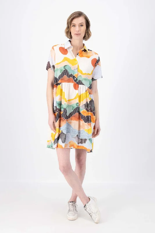 Special Price Vista Villa Dress Orange in Seersucker