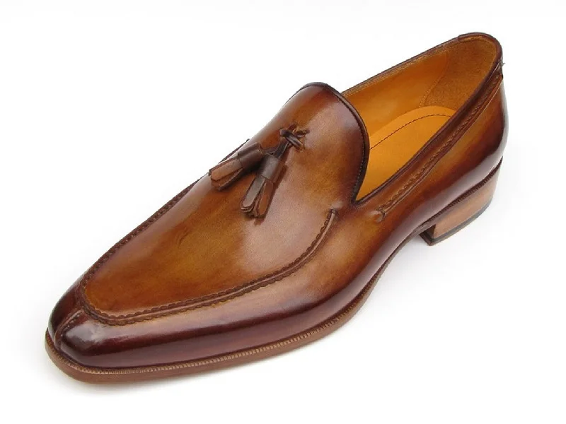 Exclusive Savings Paul Parkman Men's Tassel Loafer Camel & Brown Hand-Painted Shoes (Id#083) Exclusive Savings Paul Parkman Men's Tassel Loafer Camel & Brown Hand-Painted Shoes (Id#083)