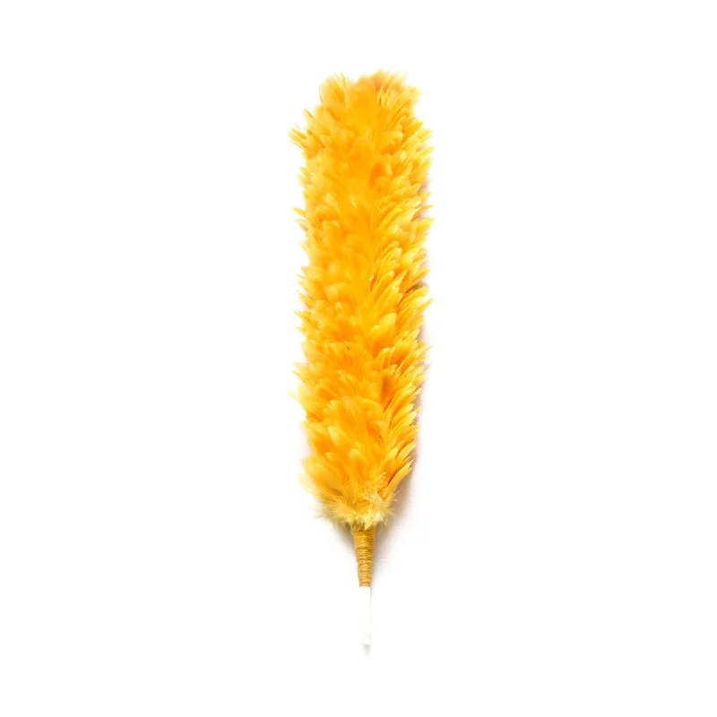 Limited Stock Feather Bonnet Hackle Yellow 12 Inches