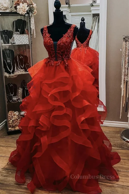 Price Buster Gorgeous V Neck Open Back Red Lace Long Corset Prom Dress, Red Lace Corset Formal Evening Dress, Red Corset Ball Gown outfits Price Buster Gorgeous V Neck Open Back Red Lace Long Corset Prom Dress, Red Lace Corset Formal Evening Dress, Red Corset Ball Gown outfits