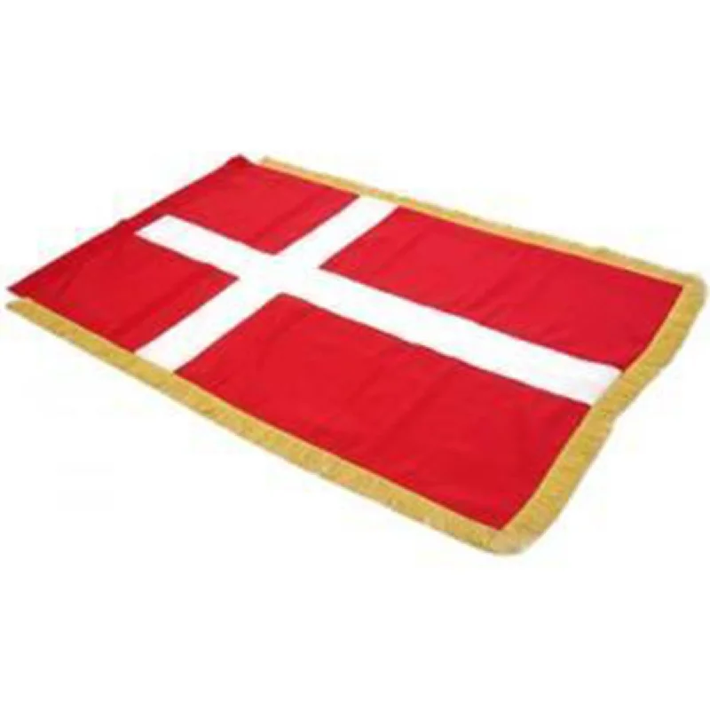Great Bargains Denmark Full Size Double Sided Hand Embroidered Flag