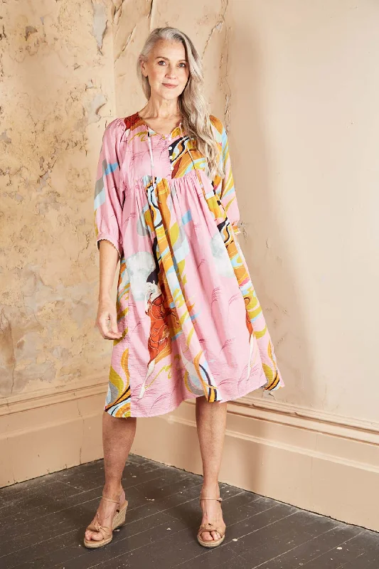 Shop and Save Faith Kristy Dress Pink in Seersucker