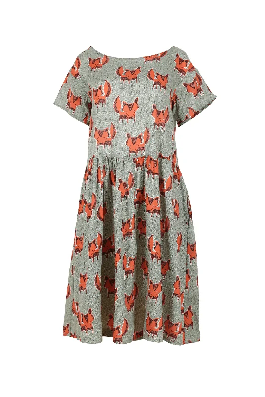 Big Discounts Red Fox Drop Waist Dress in Seersucker