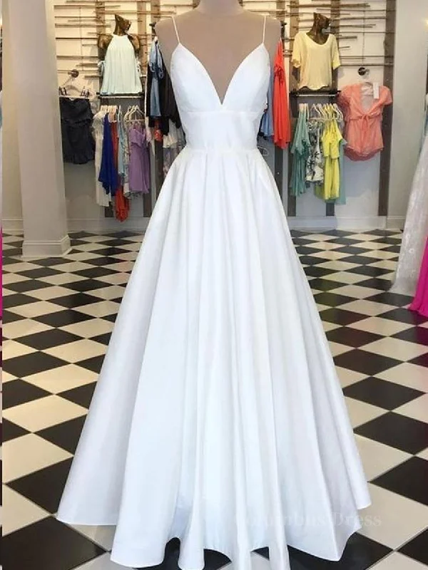 Crazy Savings A Line V Neck Spaghetti Straps White Corset Prom Dresses, V Neck White Corset Formal Graduation Evening Dresses outfit Crazy Savings A Line V Neck Spaghetti Straps White Corset Prom Dresses, V Neck White Corset Formal Graduation Evening Dresses outfit