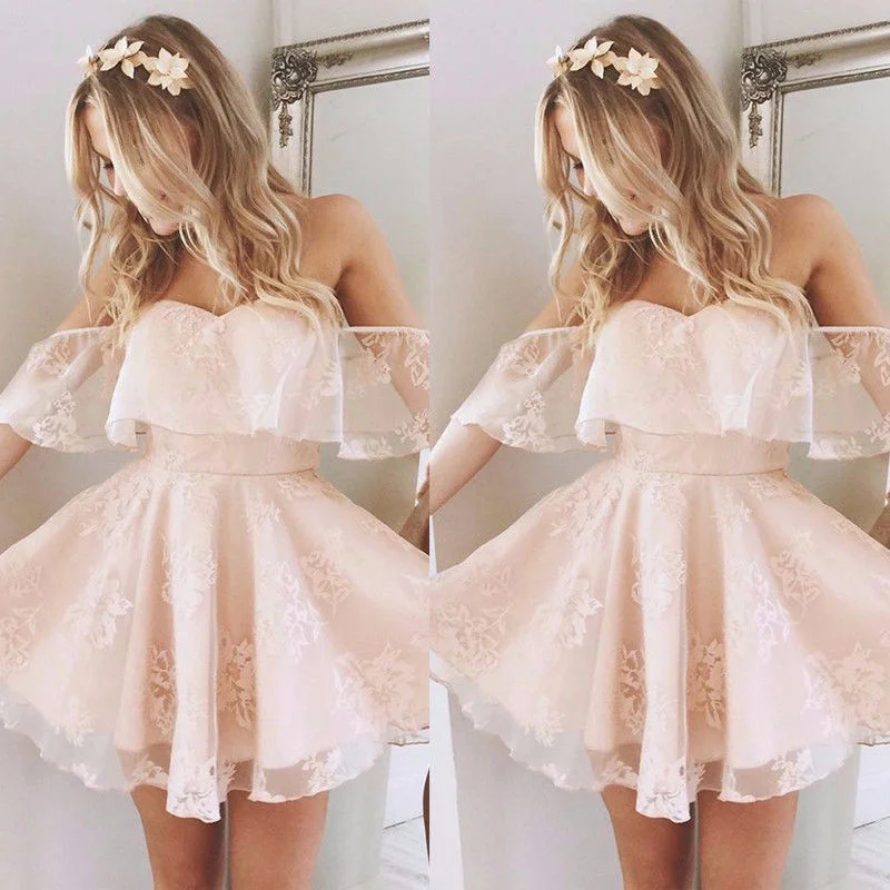 Friends and Family Sale Lace Summer Prom Off Shoulder Party Wedding Dress