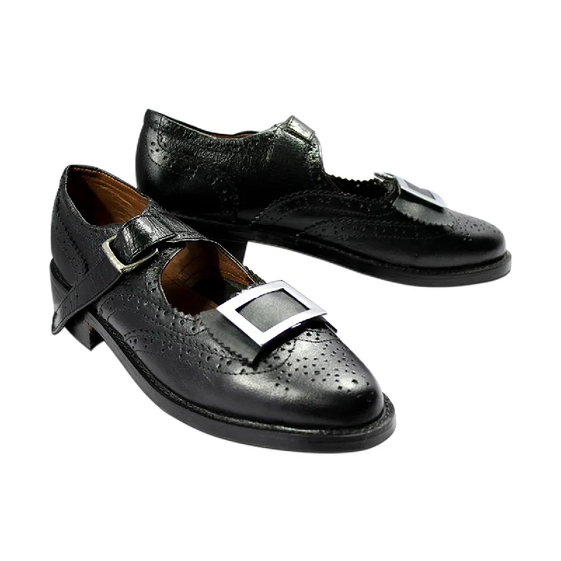 Huge Discounts Scottish Ghillie Brogue Shoes Genuine or Patent Leather With Buckles