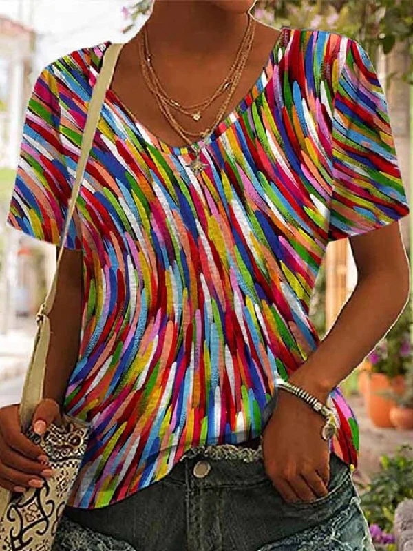 Stock Up and Save Casual Ombre Loose T-Shirt  cc166