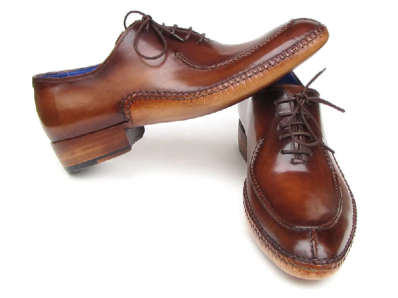 Members Only Paul Parkman Men's Side Handsewn Split-Toe Brown Oxfords Shoes (Id#054) Members Only Paul Parkman Men's Side Handsewn Split-Toe Brown Oxfords Shoes (Id#054)